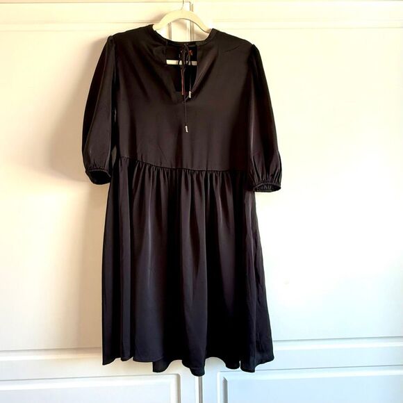NWT BOSS Orange “Dorena” A-Line dress in black.  Size S - Picture 5 of 14